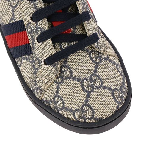 Sneakers new ace gg in pelle goffrata 